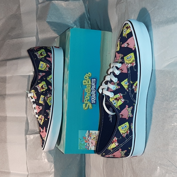 Vans SpongeBob Aloha Sneakers Men 10.5 = Women 12 - Picture 6 of 11